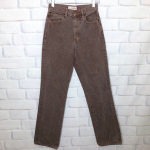 SLVRLAKE London Jeans Size 25 Straight Leg Rust Brown